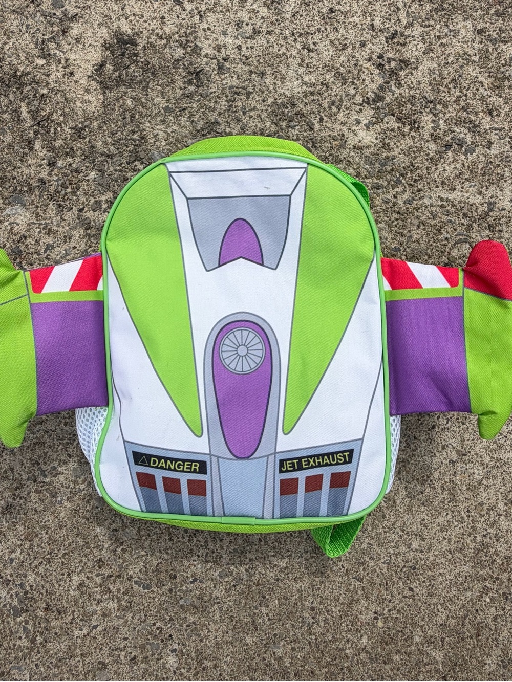 Kids Buzz Lightyear Winged Backpack - Green & Purple